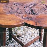 Bàn sân vườn, cafe điêu khắc hoa sen