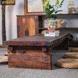 Bàn trà bệt gỗ lũa dáng dài