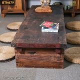 Bàn trà bệt gỗ lũa dáng dài