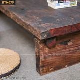 Bàn trà bệt gỗ lũa dáng dài