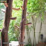 Trụ gỗ lũa phong cách Rustic làm móc áo, móc treo