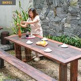 Bàn dài, ghế băng sân vườn (gỗ tàu thuyền)