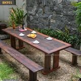 Bàn dài, ghế băng sân vườn (gỗ tàu thuyền)