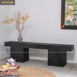 Kệ console nguyên khối sắc đen quyền lực