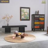 Kệ console nguyên khối sắc đen quyền lực