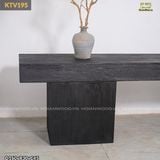 Kệ console nguyên khối sắc đen quyền lực