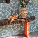 Kệ console điêu khắc hoa văn đương đại