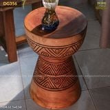 Đôn gỗ điêu khắc hoa văn