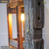 Đèn gỗ trụ (gỗ tàu thuyền) decor