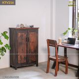 Tủ gỗ reclaimed trang trí - Tủ hồ sơ văn phòng