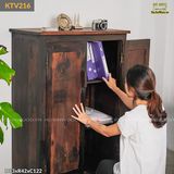 Tủ gỗ reclaimed trang trí - Tủ hồ sơ văn phòng