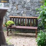 Ghế băng tựa lưng gỗ tàu thuyền