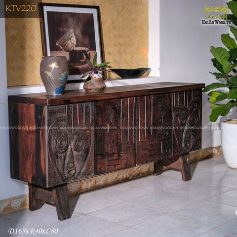 Tủ gỗ decor phong cách