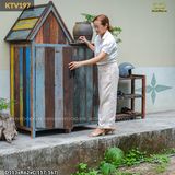 Tủ gỗ đựng đồ dùng làm vườn