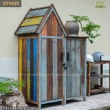 Tủ gỗ đựng đồ dùng làm vườn