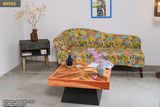 Bàn sofa vuông gỗ Teak