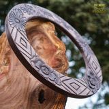 Khung gương tròn điêu khắc