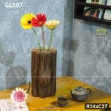 Lọ hoa gỗ lũa