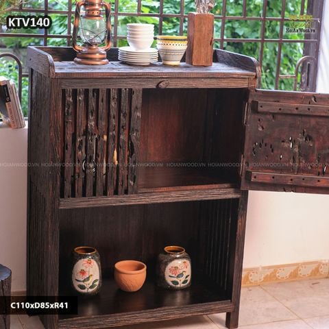 Tủ bếp gỗ lũa