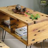 Bộ bàn sofa gỗ Dổi thanh lịch