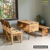 Bộ bàn sofa gỗ Dổi thanh lịch