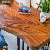 Bàn ăn gỗ me tây nguyên tấm