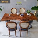 Bàn ăn gỗ me tây nguyên tấm