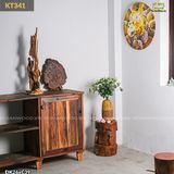 Đôn gỗ điêu khắc hình tượng dân gian