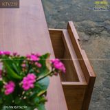 Tủ gỗ decor điêu khắc sen