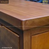 Tủ gỗ decor điêu khắc sen