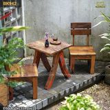 Bàn ghế cafe/sân vườn (gỗ tàu thuyền)