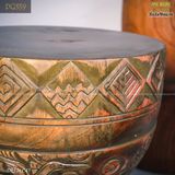 Đôn gỗ khắc hoa văn chim Lạc