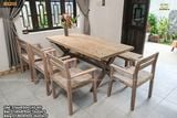 Bộ bàn ghế ăn phong cách rustic
