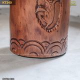 Đôn gỗ điêu khắc hình tượng dân gian