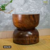 Đôn gỗ nguyên khối tạo hình