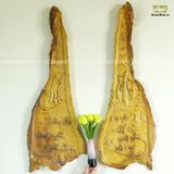 Tranh gỗ nu khắc chữ mẹ cha