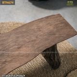 Bàn trà bệt gỗ lũa dáng dài