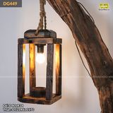 Đèn gỗ lũa decor