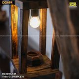 Đèn gỗ lũa decor