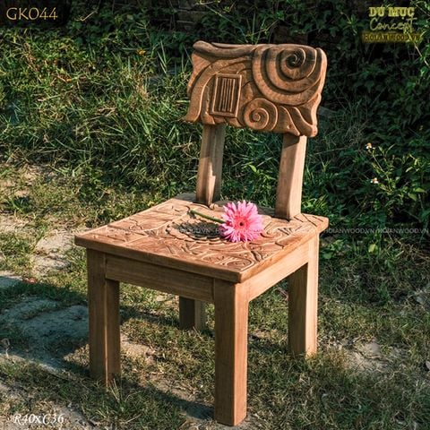 Ghế tựa lưng điêu khắc