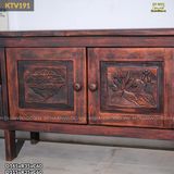 Tủ gỗ chữ L trưng bày