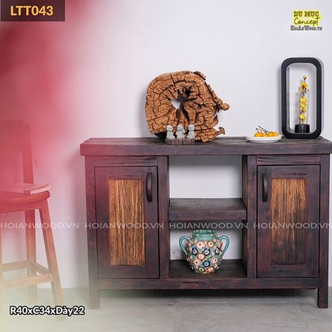 Tủ gỗ trang trí từ gỗ tàu thuyền tái chế