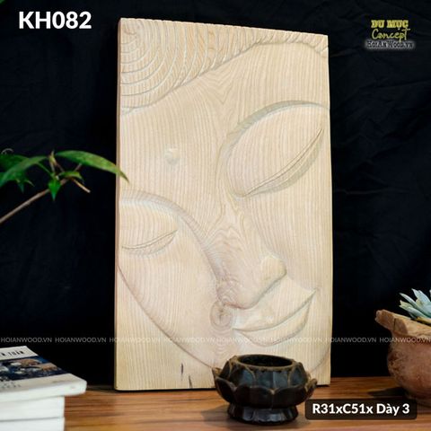 Phù điêu Phật Gỗ Sồi