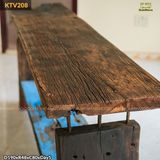 Kệ Console/quầy bar 2 tầng gỗ tàu thuyền