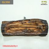 Gỗ lũa khắc hình chùa cầu