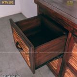 Tủ gỗ lũa điêu khắc hoa sen