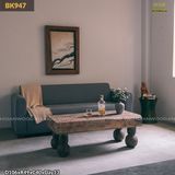 Bàn sofa kết hợp chân tiện hồ lô tạo điểm nhấn