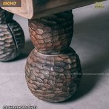 Bàn sofa kết hợp chân tiện hồ lô tạo điểm nhấn