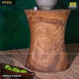 Đôn gỗ điêu khắc uyên ương