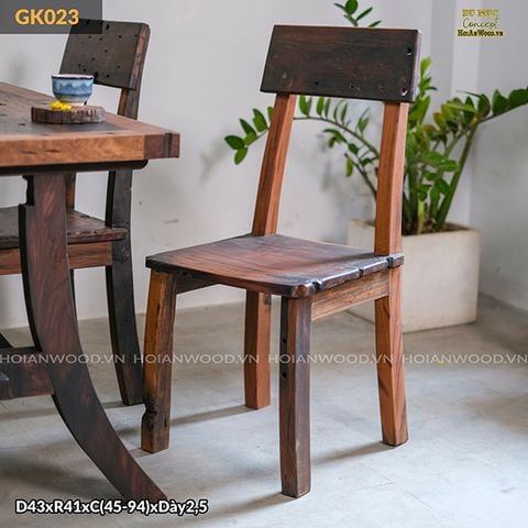 Ghế tựa lưng gỗ tàu thuyền